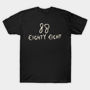 Hand Drawn Letter Number 88 Eighty Eight T-Shirt